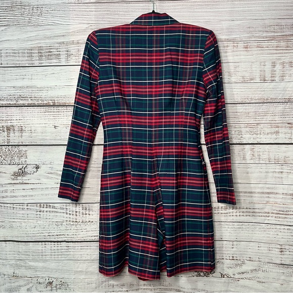 VTG Ashlee California Size 4 Blazer Romper Holiday Plaid Wrap Retro Christmas - Picture 2 of 10